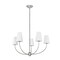 Z-Lite Shannon Chandelier, 5-Light, 32 In.W x 16.5 In.H, Brushed Nickel/white 3040-32BN - alternate 4